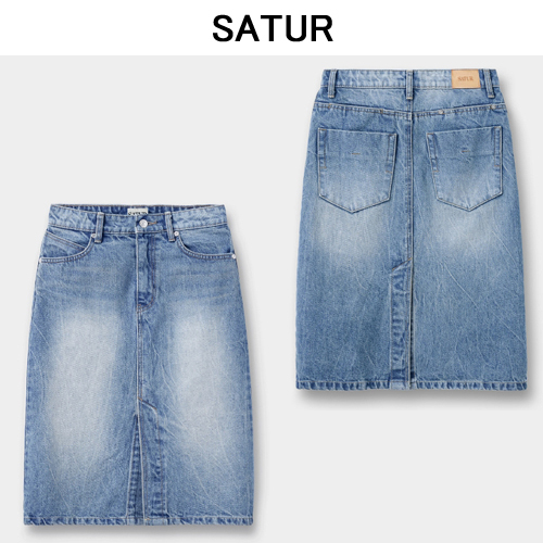★2023SS新作★SATUR★Marradi Denim Midi Skirt