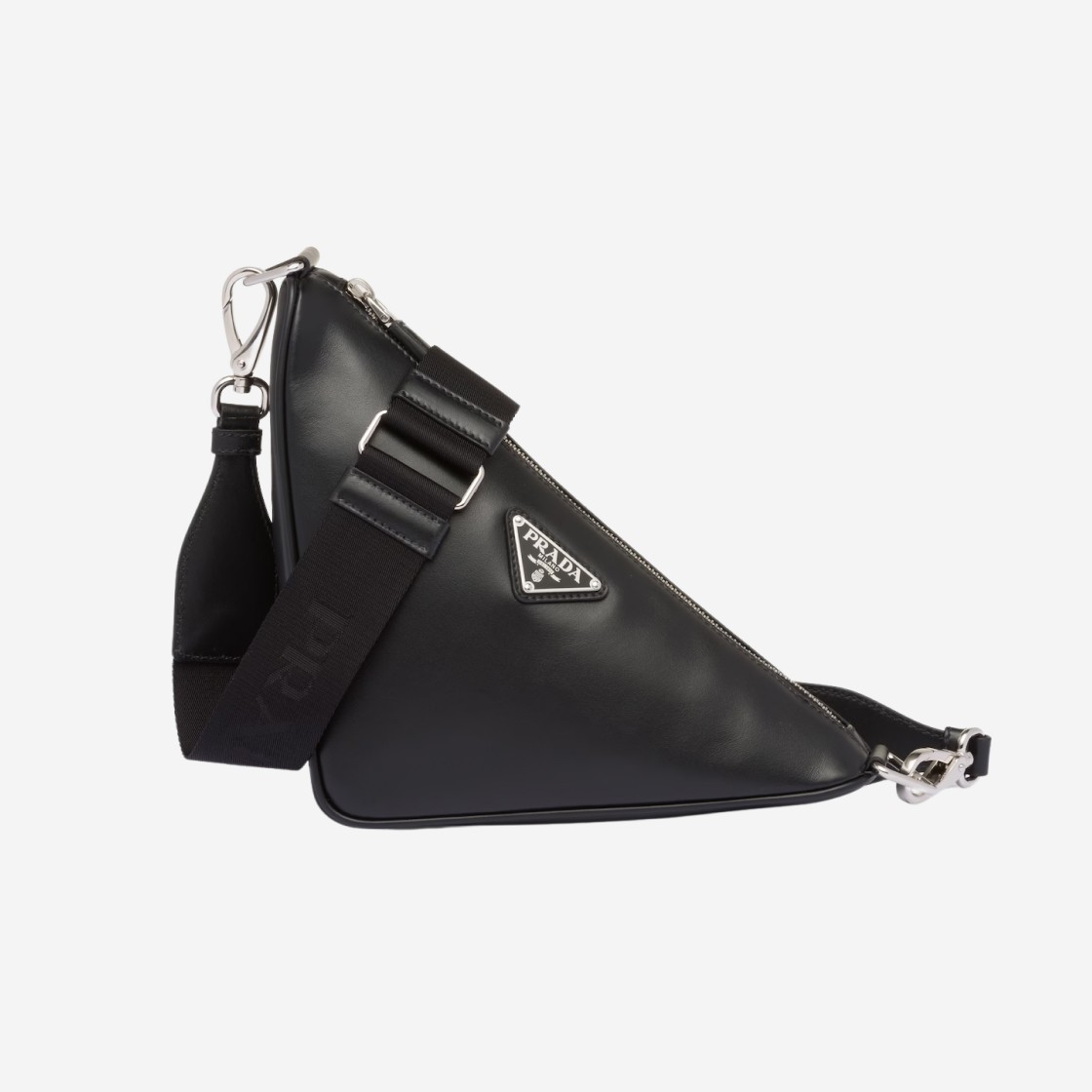 ショルダーバッグ・ポシェット Prada Triangle Leather Bag Black