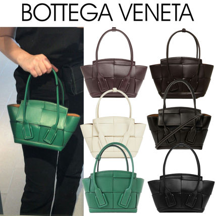 BOTTEGA VENETA Totes Casual Style Calfskin 2WAY Plain Leather Elegant Style