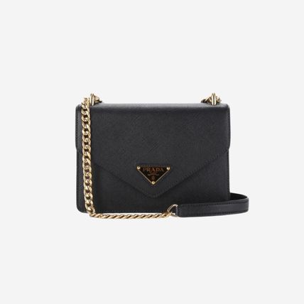 PRADA★セール！三角ロゴ付きフラップショルダーバック♪1BD200 PRADA☆セール！三角ロゴ付きフラップショルダーバック♪1BD200