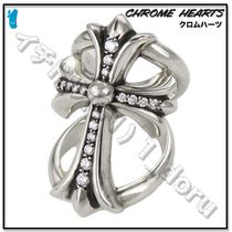 CHROME HEARTS CH CROSS Unisex Street Style Rings