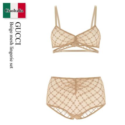 GUCCI Lingerie Sets GG star tulle lingerie set