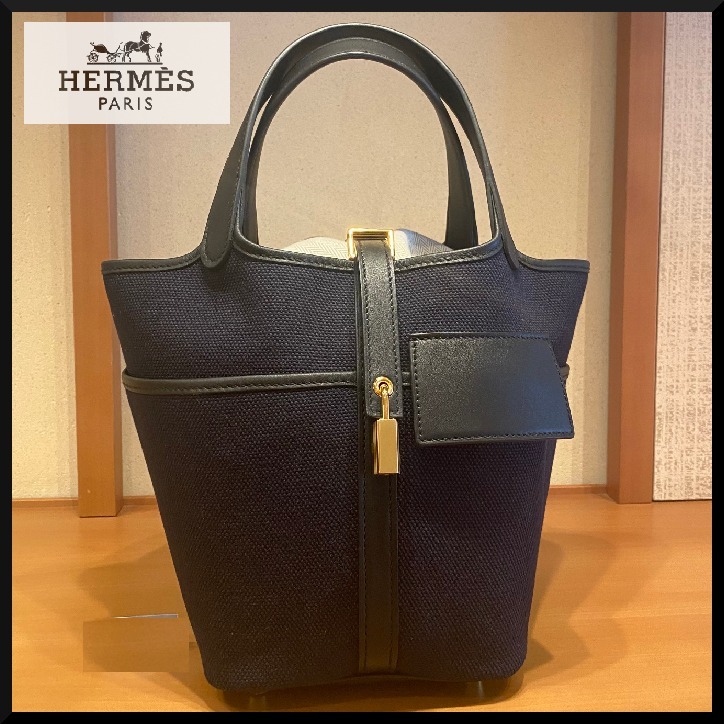 【限定商品！レア】HERMES ピコタン カーゴ ネイビー バッグ