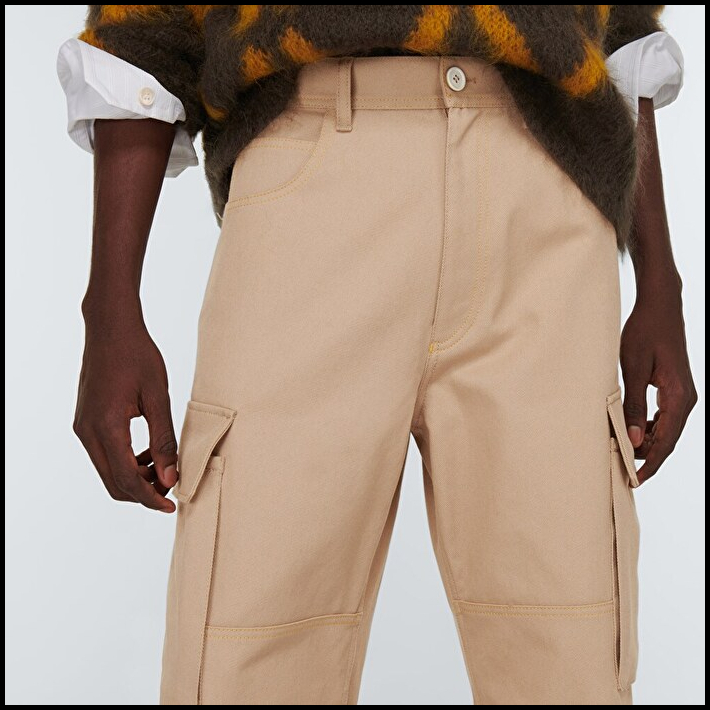 【関税込み】Marni カーゴパンツ ☆関税込☆【MARNI】ワイドレッグ コットンカーゴパンツ (MARNI