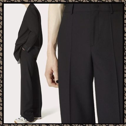 VALENTINO Slacks Wool Plain Straight Slacks Pants