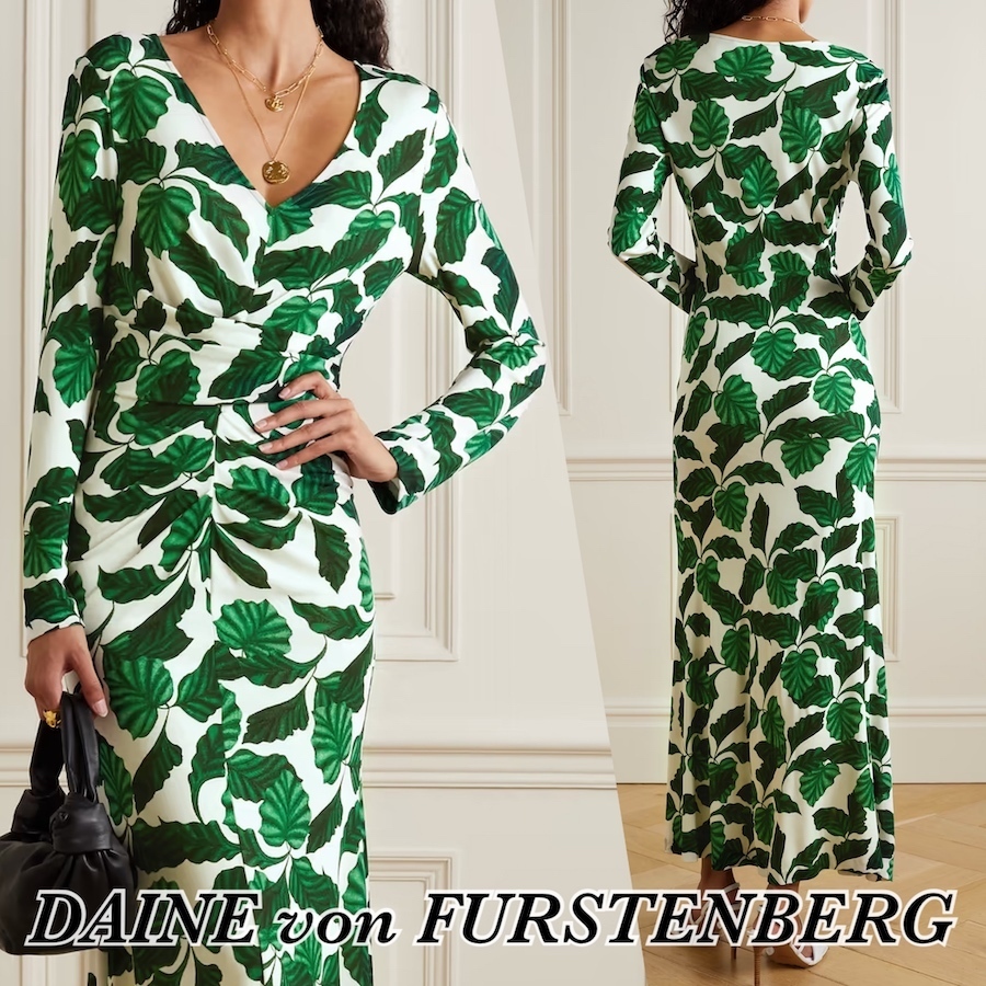 DIANE VON FURSTENBERG プリント入り ジャージー ワンピース DIANE von FURSTENBERG】プリント入りジャージー ワンピース