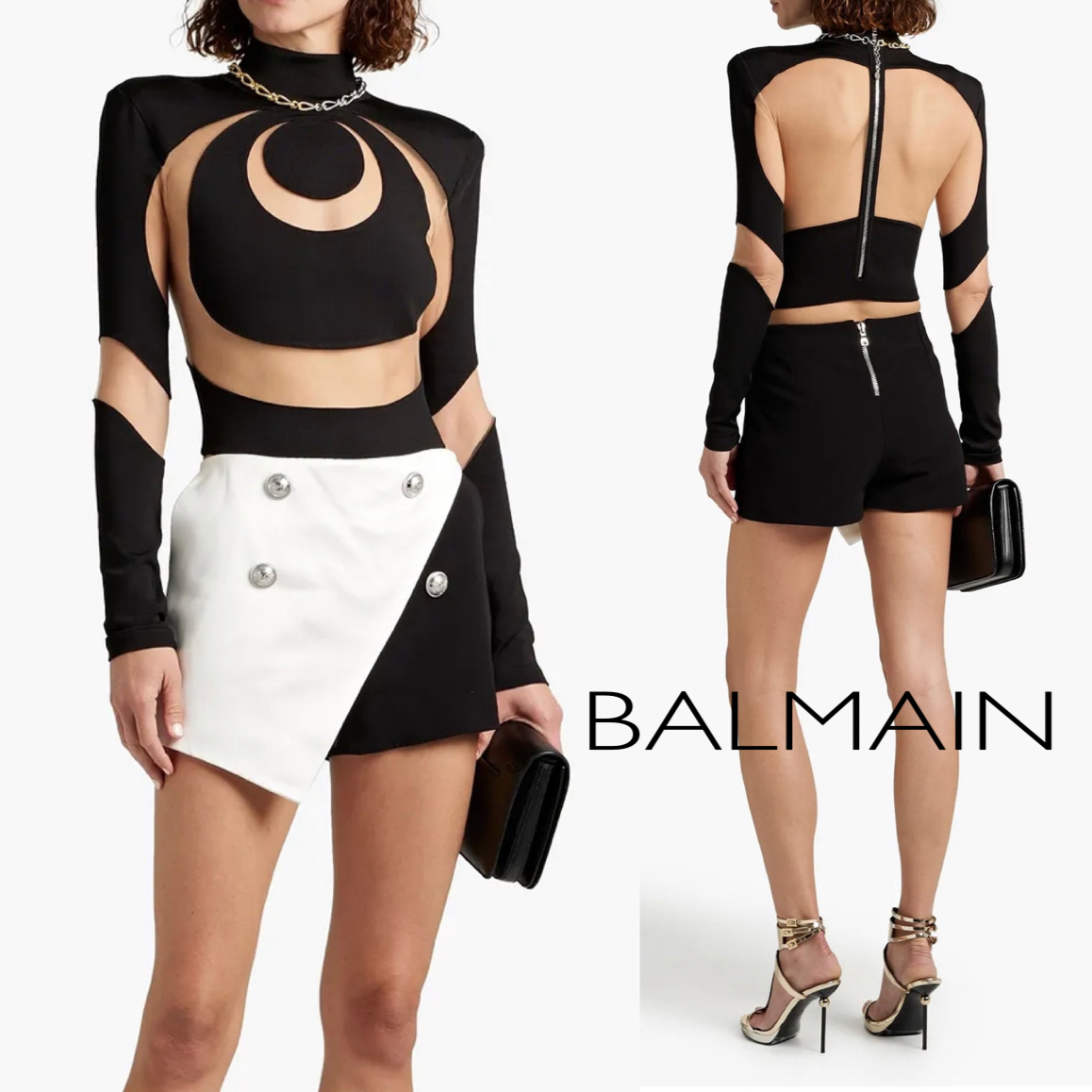 ツートーン★レーヨン★ラグジュアリーショートパンツ★ BALMAIN