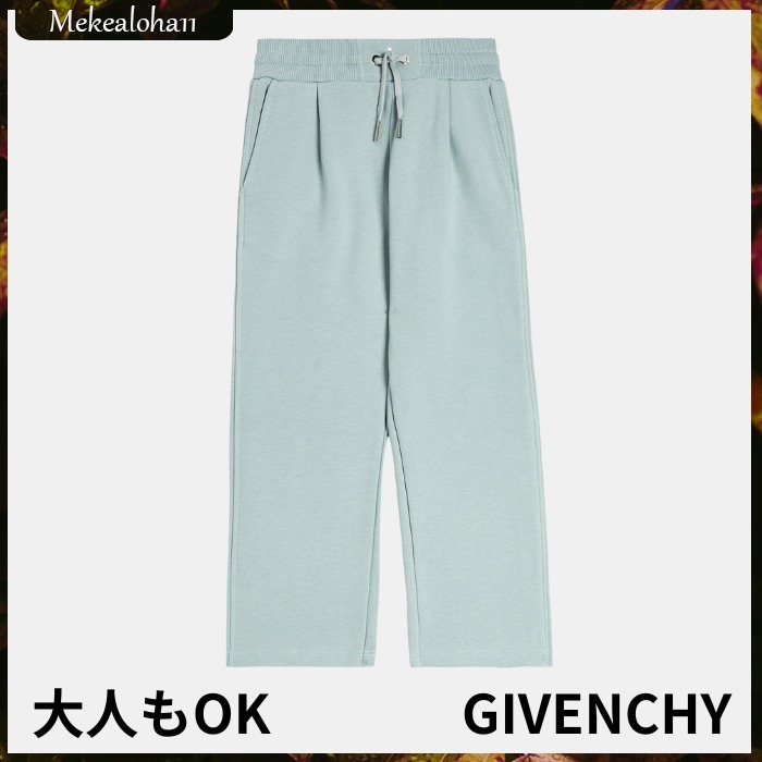大特価! GIVENCHY キッズ ロゴスウェットパンツ ブルー大人もOK