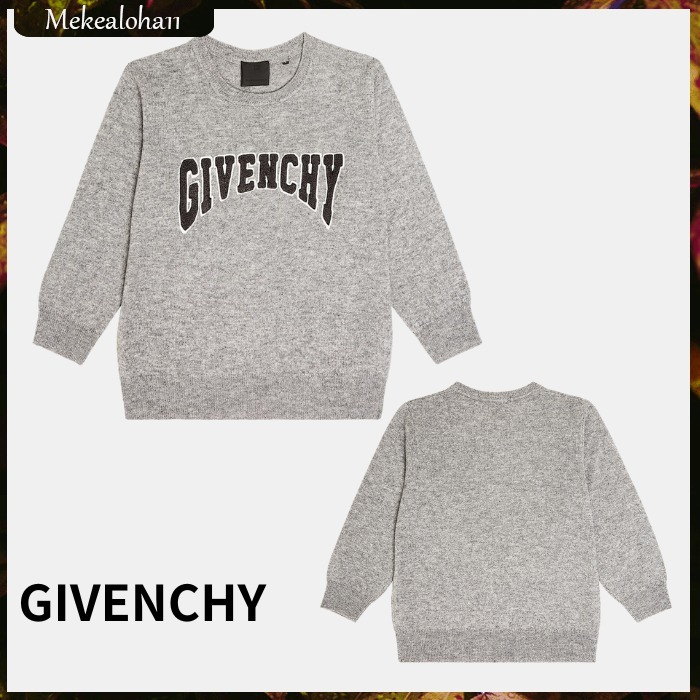 GIVENCHY☆キッズ ロゴウールとカシミアセーター グレー