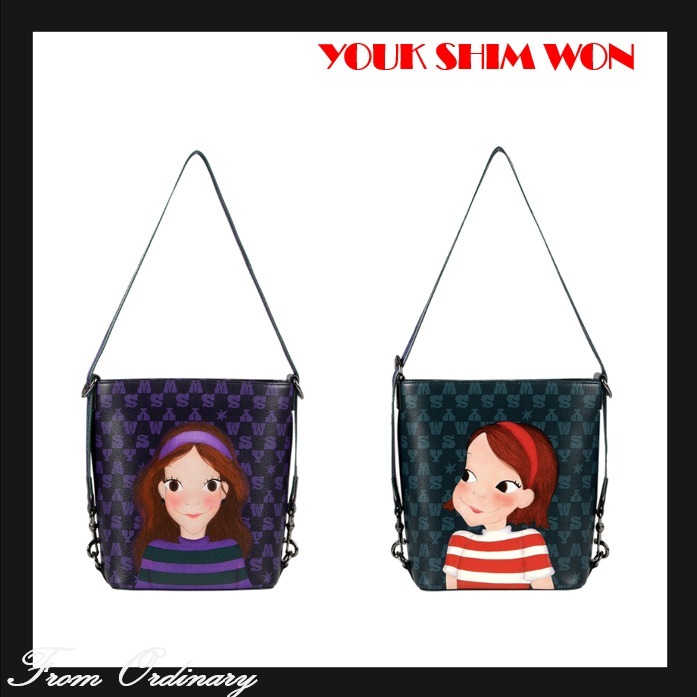 [YOUK SHIM WON] Monogram Bucket Bag ★2 COLOR★