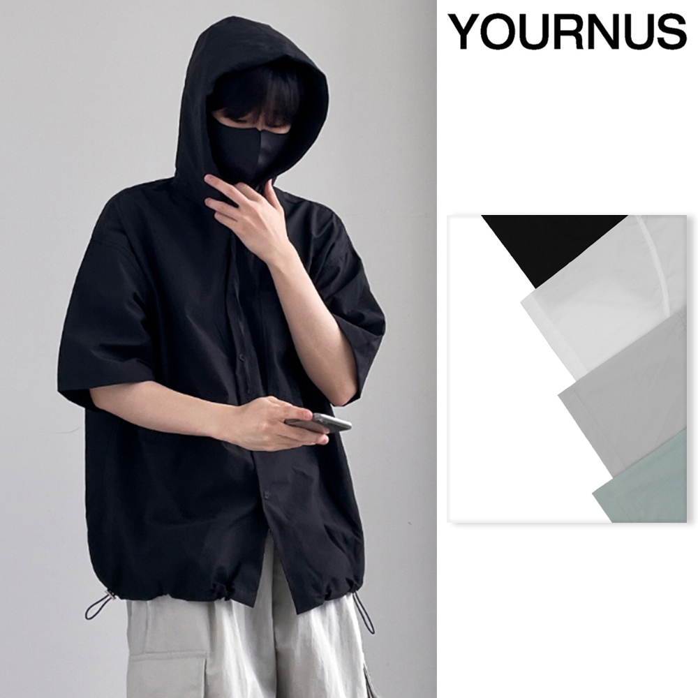 【YOURNUS】True Nylon Hood Shirt