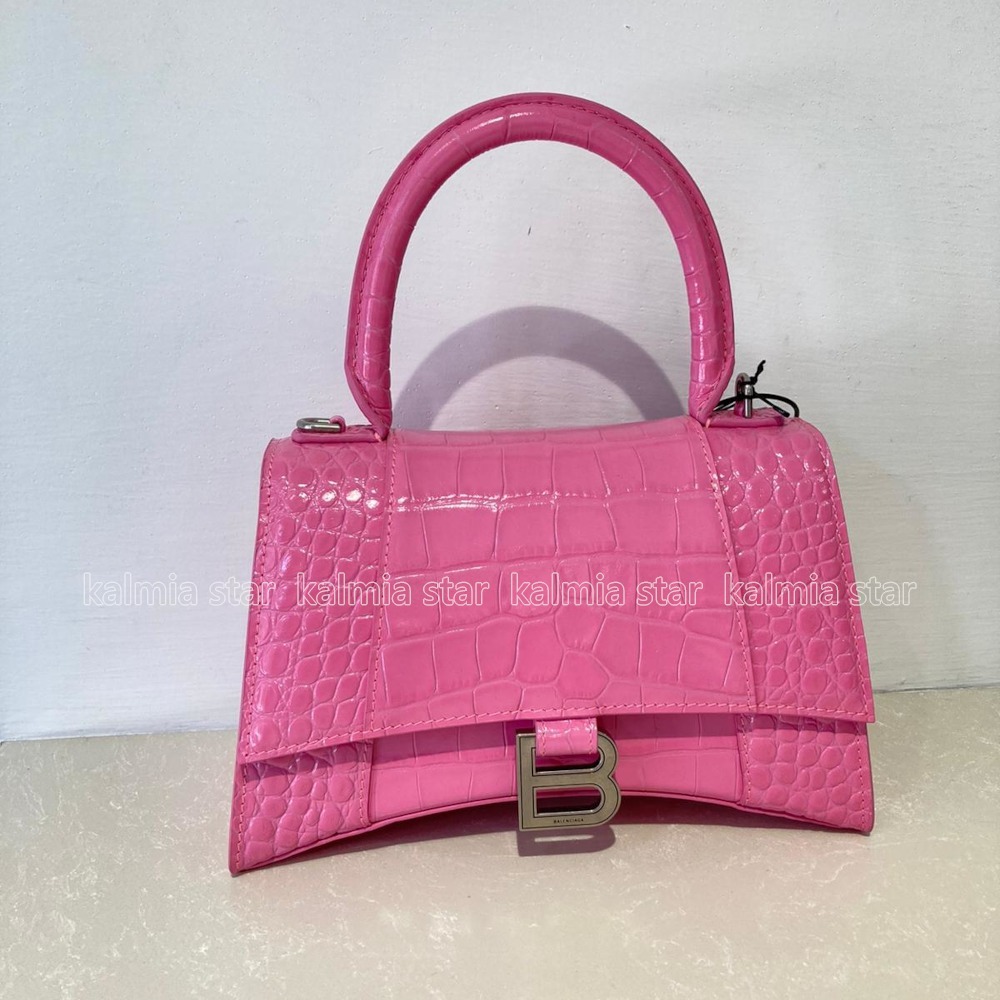 送料込 BALENCIAGA HOURGLASS スモール TOP HANDLE バッグ