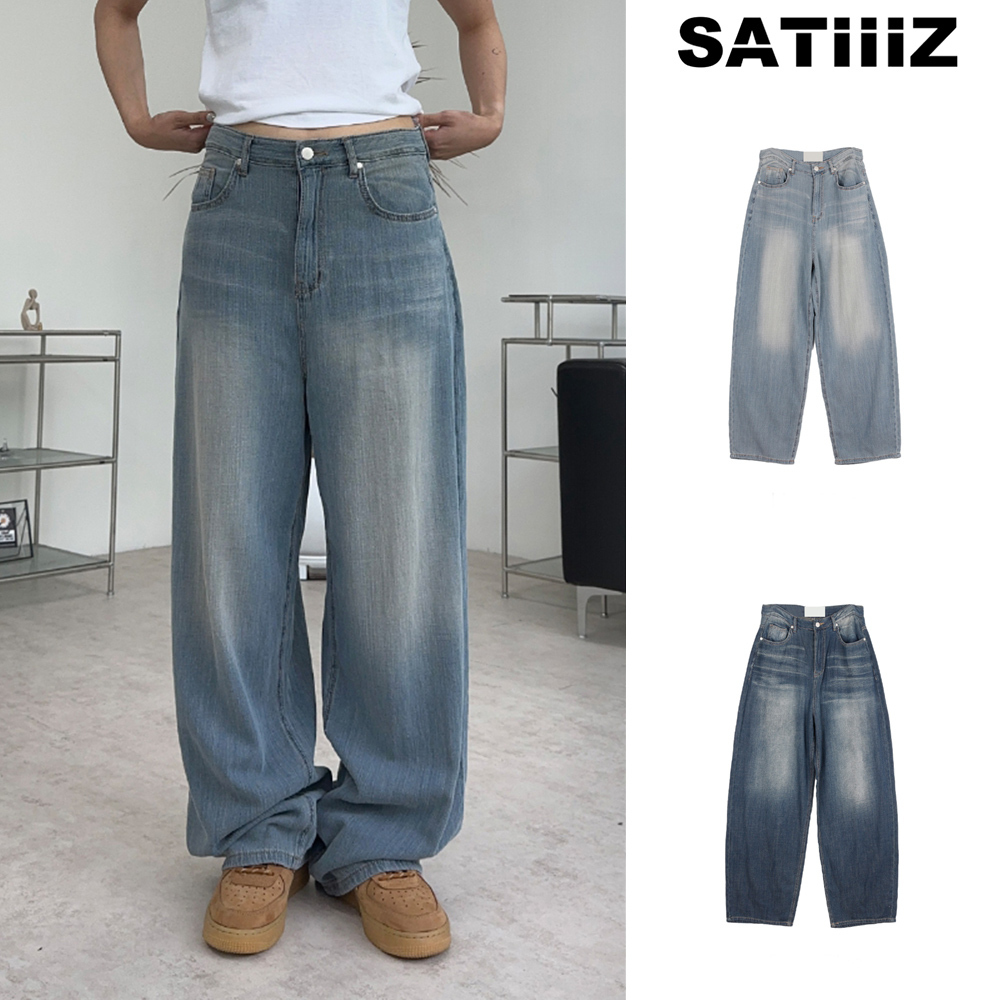 【SATIIIZ】Huell Summer Wide Denim Pants