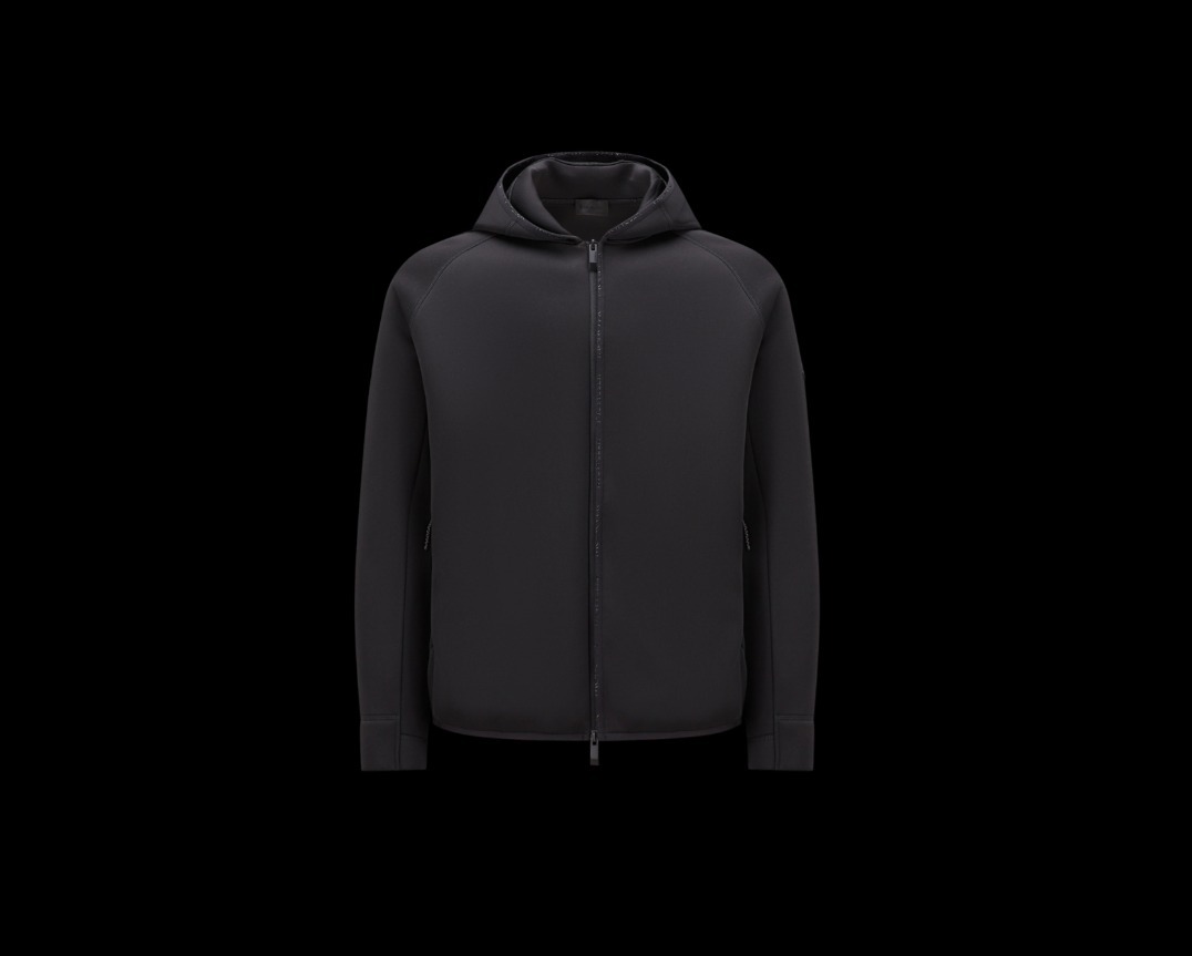 MONCLER 2023/24秋冬新作 ロゴトリム入り ジップアップパーカー
