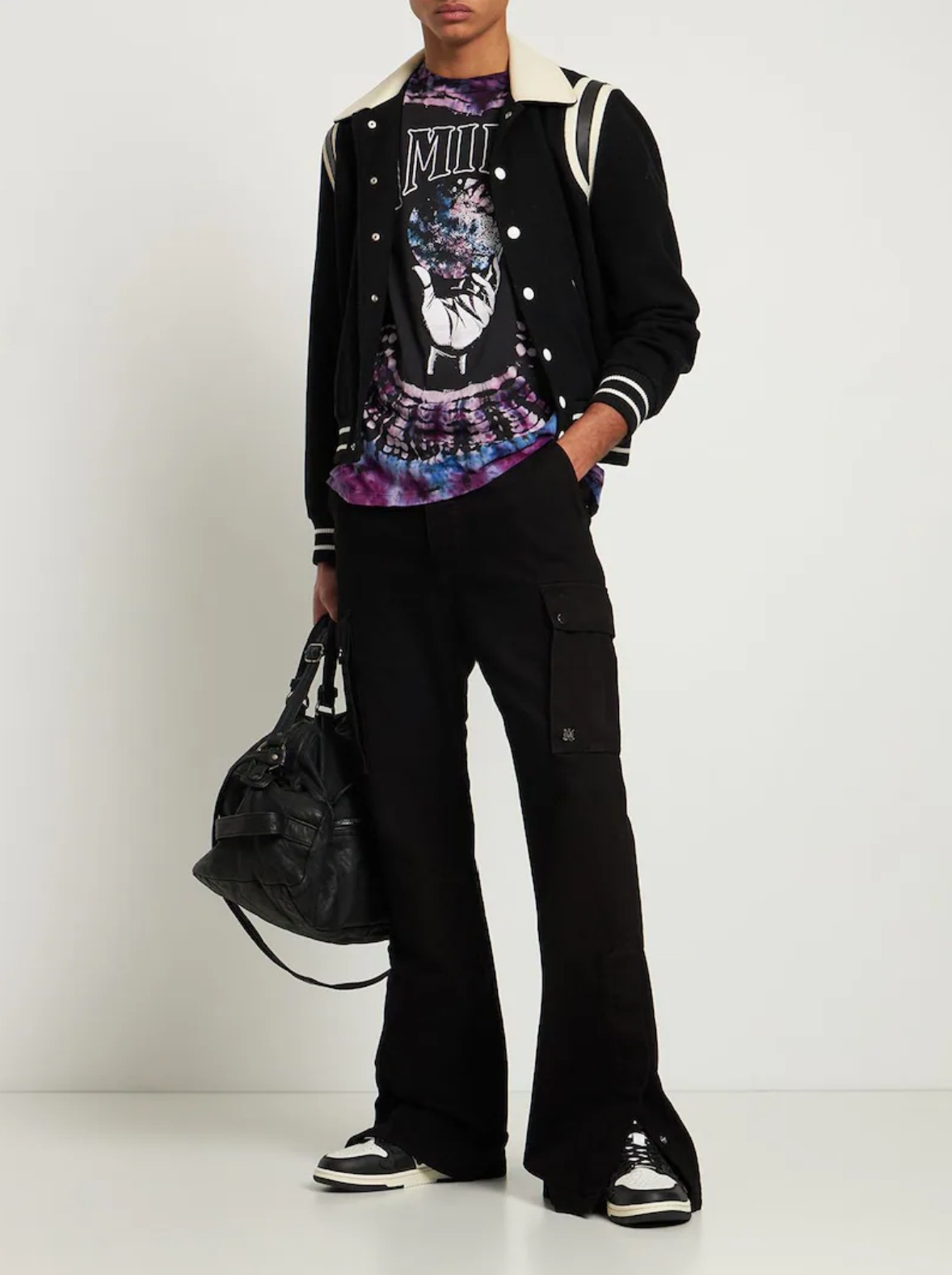 【関税込み】AMIRI グレー フレア カーゴパンツ 3625b230005-1.jpg