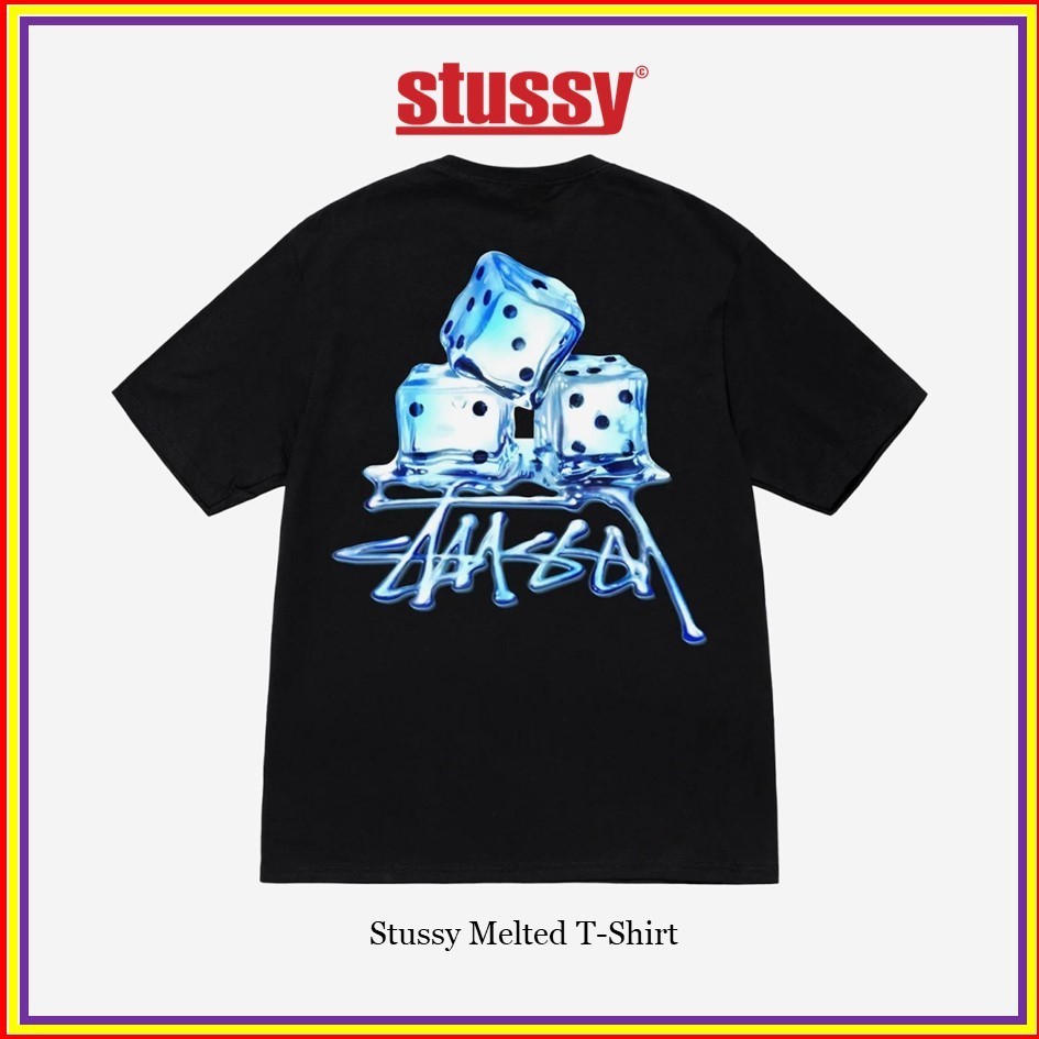 Stussy Melted ティーシャツ Black