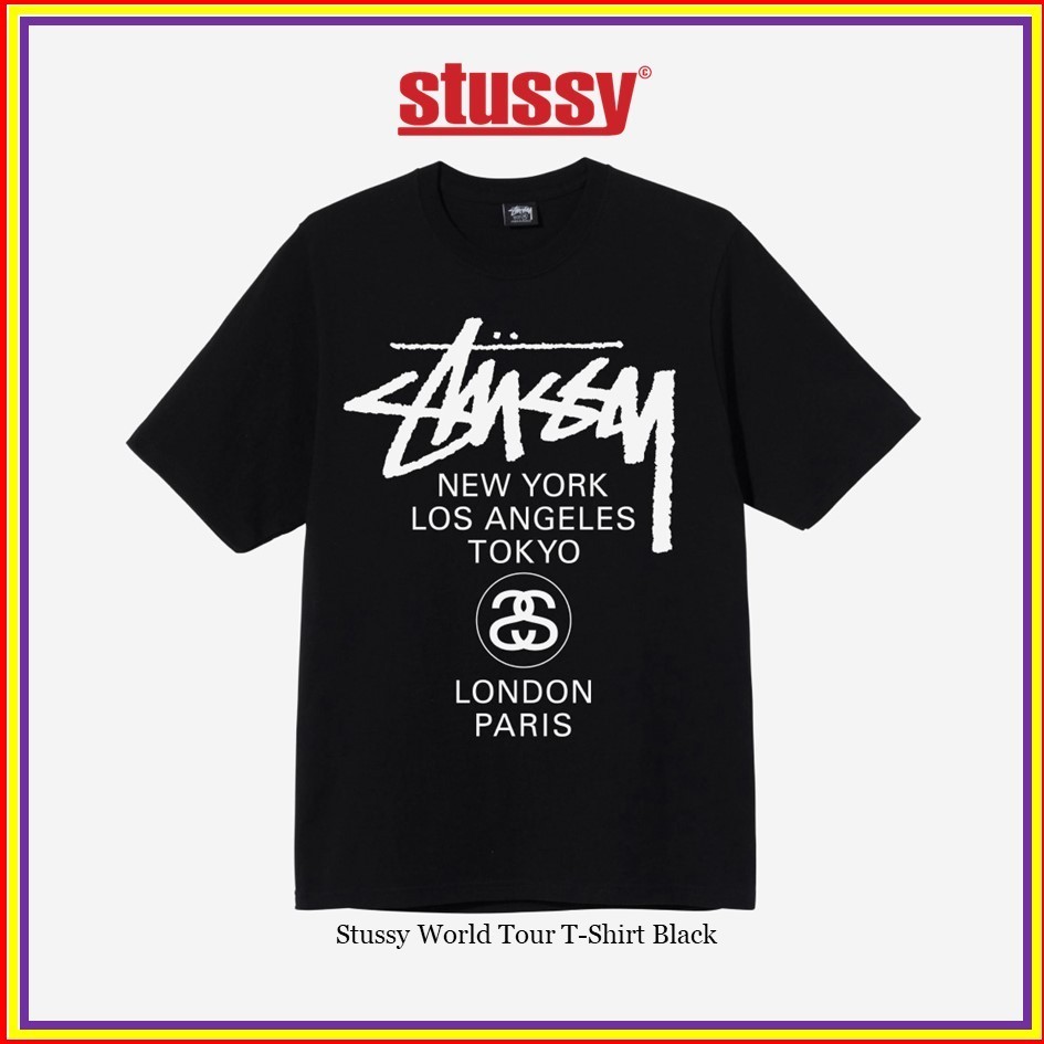 Stussy World Tour ティーシャツ Black
