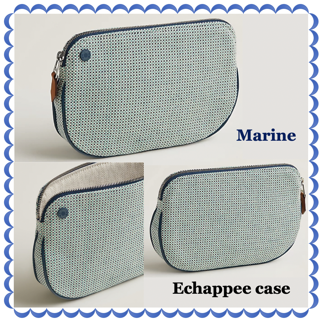 かわいい♪【HERMES】Echappee caseメイクポーチ☆直営店 HERMES ポーチ Echappee case 小物入れ 直営店ラッピング