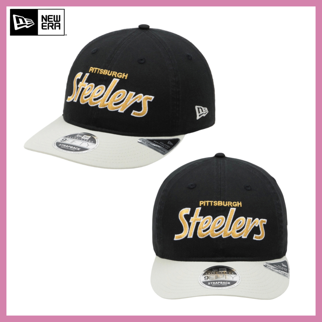 Newera☆ PCV NBA TWO TONE SCRIPT レトロストラップバック 帽子