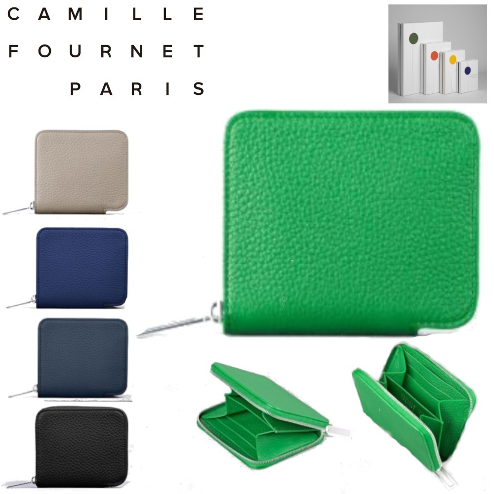 S*4様 【美品】Camille Fournetダークブルーリザードコインケース