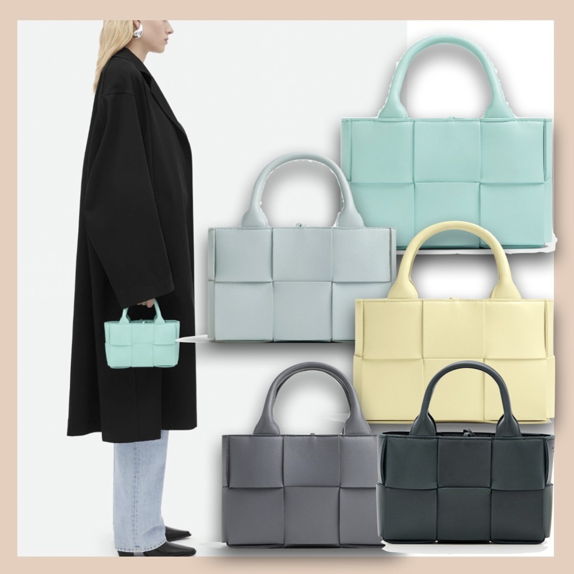 SALE《Bottega Veneta》キャンディ アルコ トートバッグ