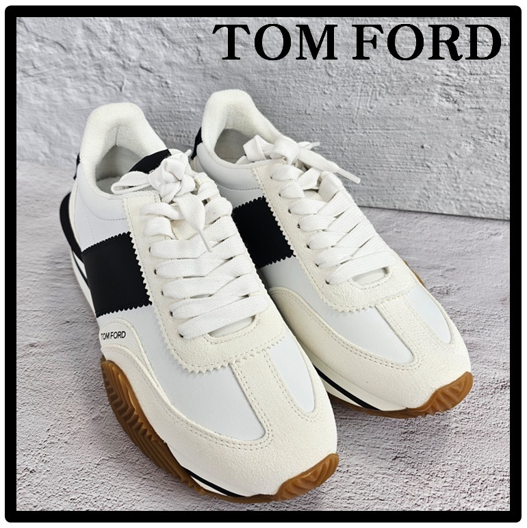 ★送料・関税込★TOM FORD★LOGO LEATHER SNEAKERS★スニーカー