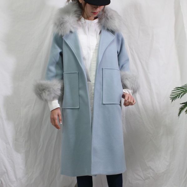 【在庫処分SALE】RAA-1834 ロング丈チェスターコート ファーガウ