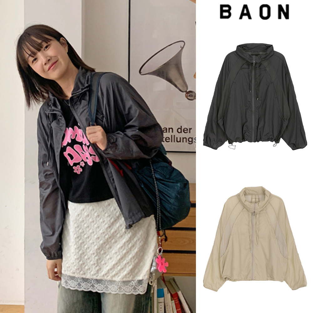 【BAON】Chenbi Summer Incision Mesh Wind Jumper