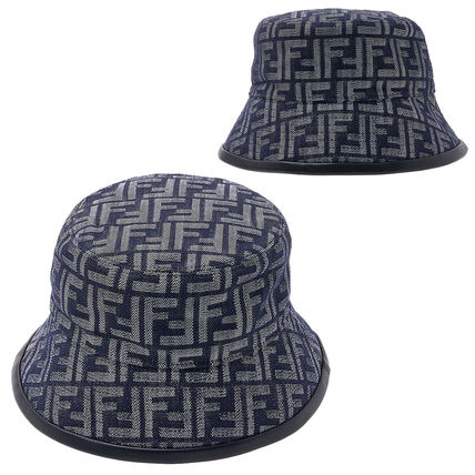 FENDI Wide-brimmed Hats Unisex Street Style Bucket Hats Wide-brimmed Hats