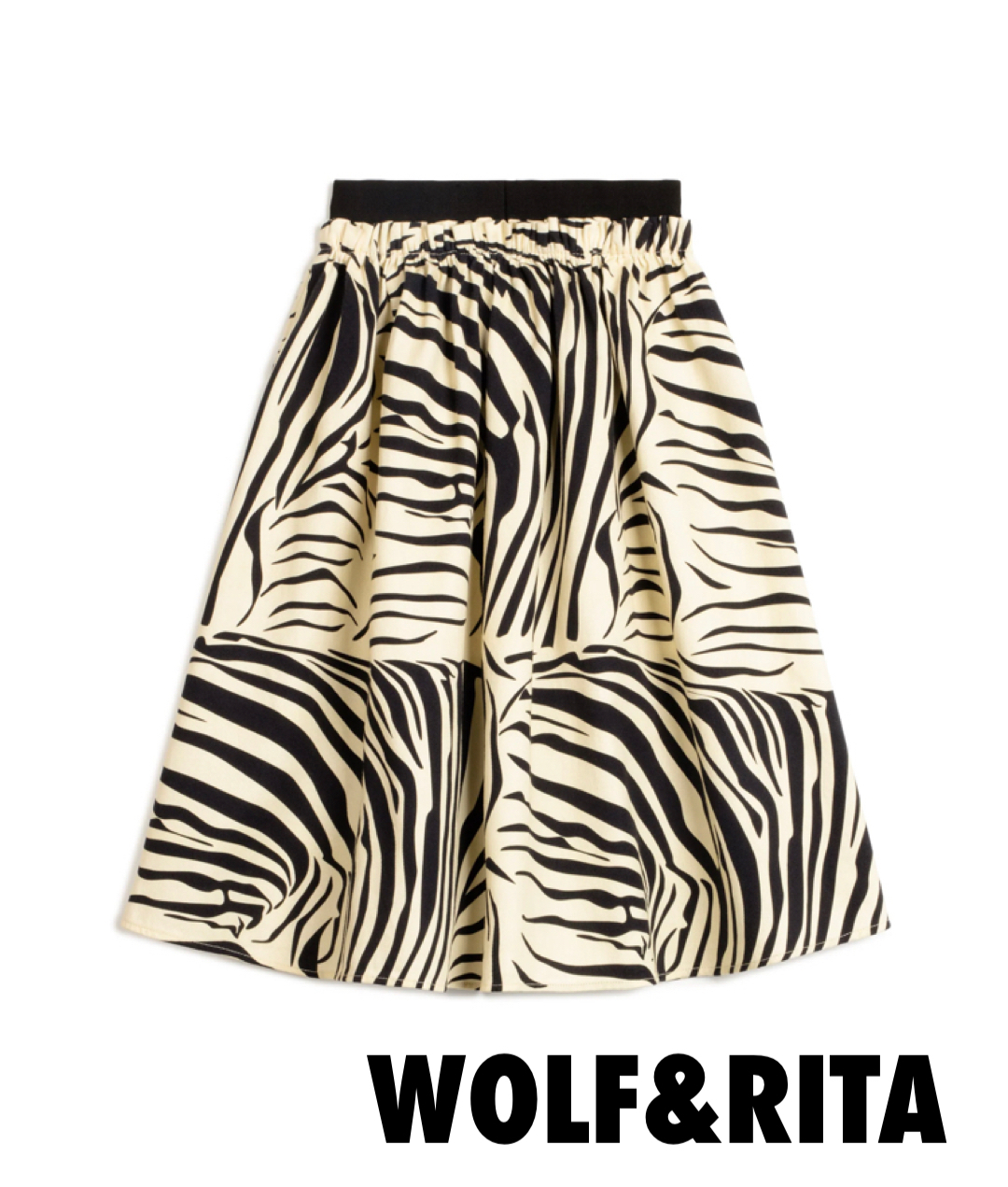 WOLF&RITA SILVINAクールなゼブラ柄スカート(14-18Y)