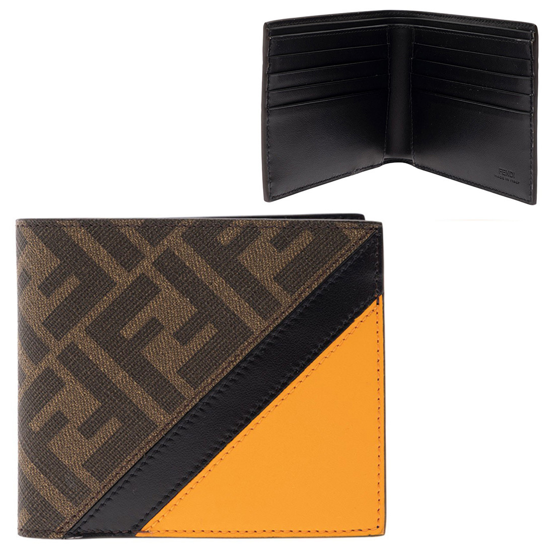 関税負担なし☆FENDI フェンディ FFストライプ 二つ折り財布