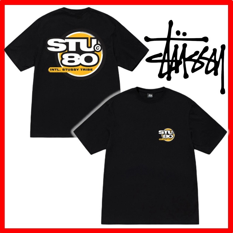 ★韓国の人気★【STUSSY】★HOT 80 TEE★Tシャツ★BLACK★