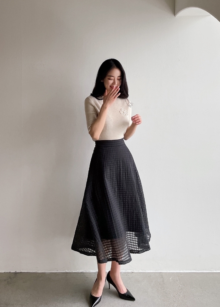 【I AM MARI】Loriel Square Banding Skirt