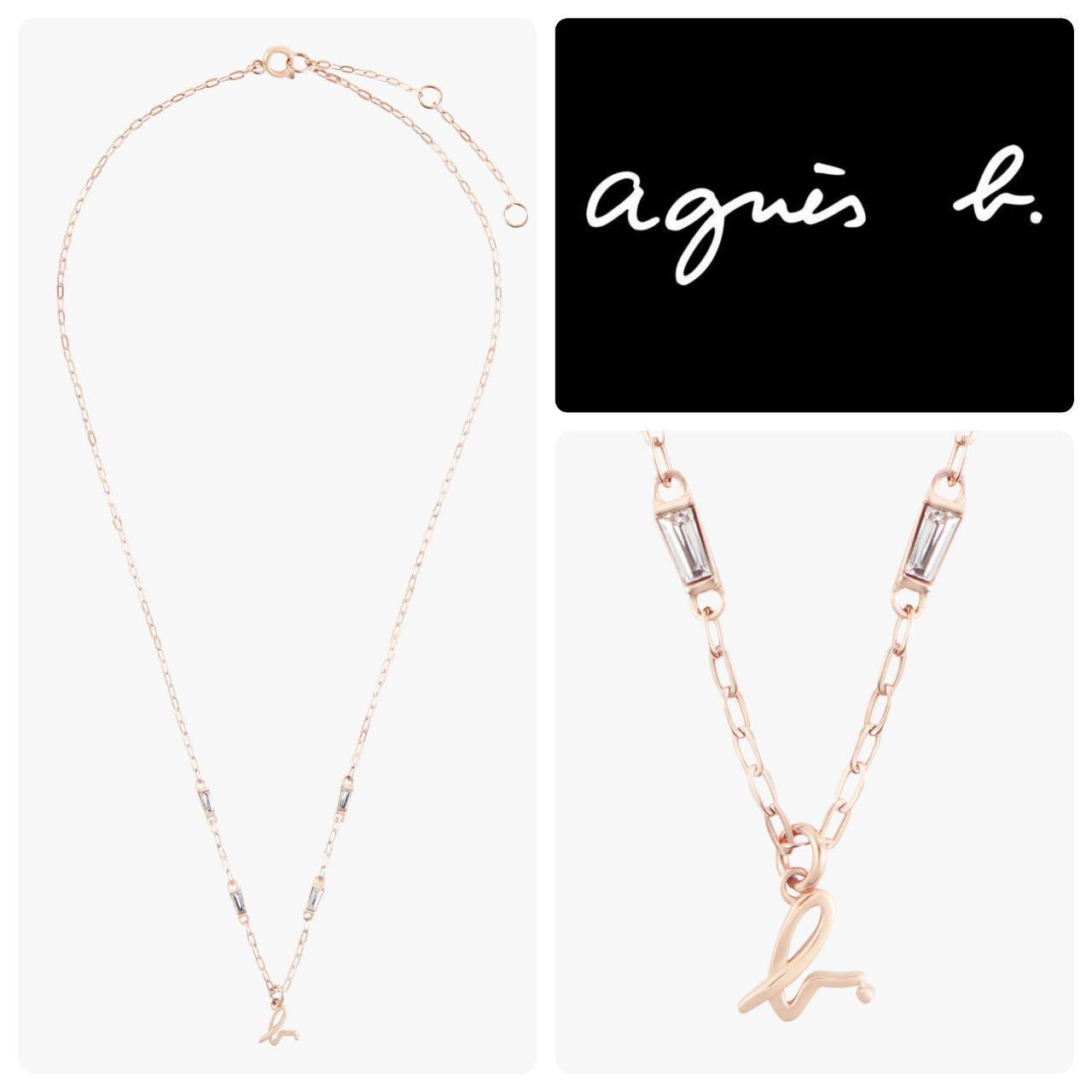 ■agnes b.■アニエスベー Narrative B.ロゴ ネックレス/送料込