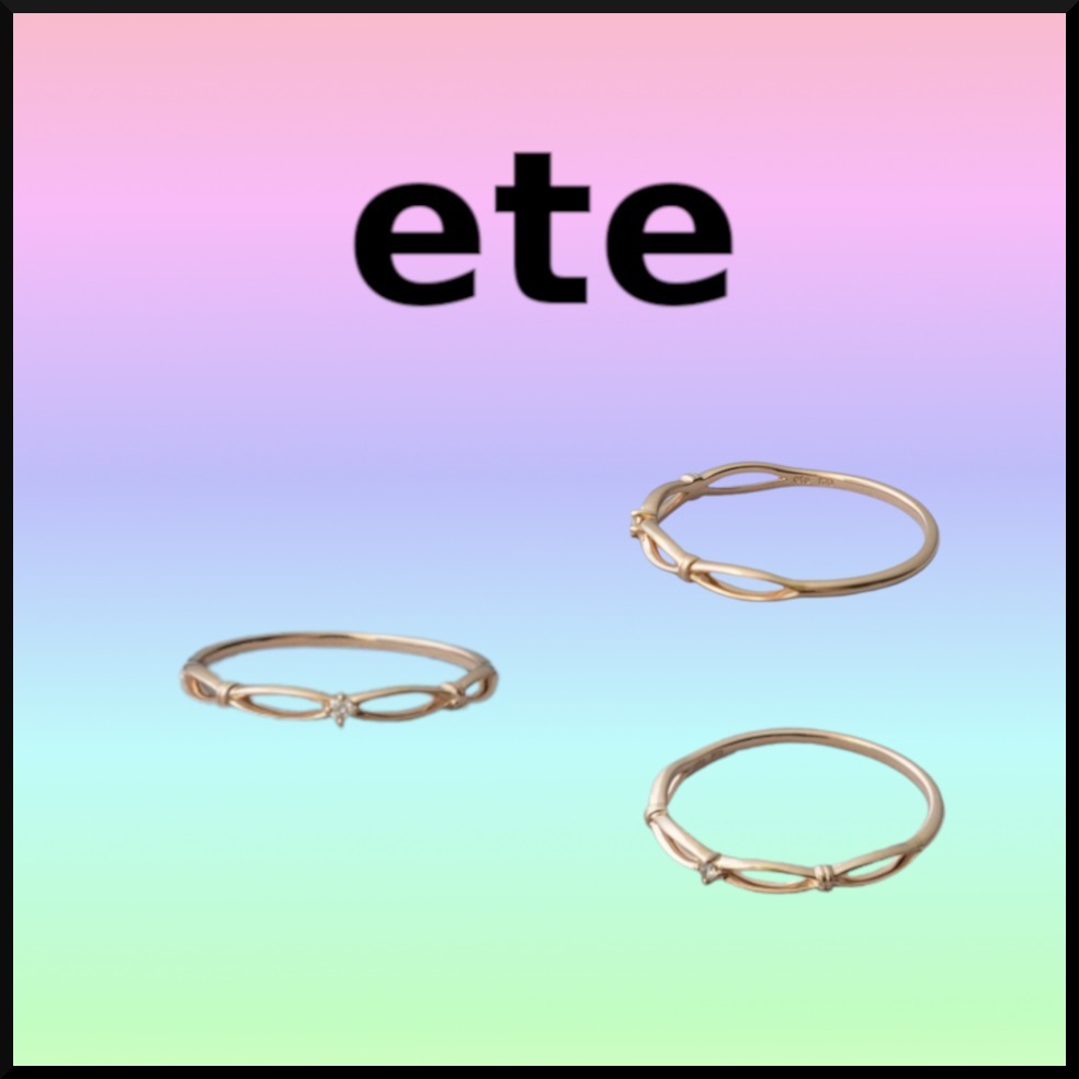 大人気★ete ［レイヤード］K10YG ダイヤモンド リング ギフト