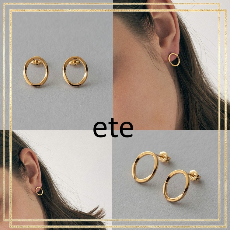 ete エテ ピアス サークル オーバル ツイスト ギフト ★国内発送
