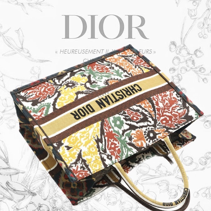 【関税込み】Dior Book Tote マルチカラー 関税込み】Dior 4 Saisons Embuidary Dior Book Tote Medium