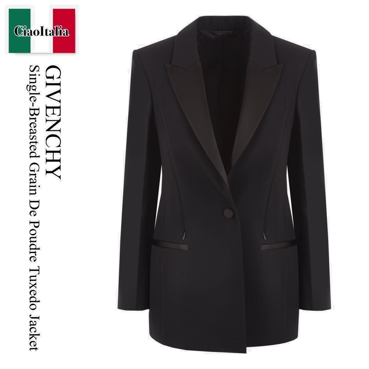 ジャケット Givenchy Single-Breasted Grain De Poudre Tuxedo Jacket