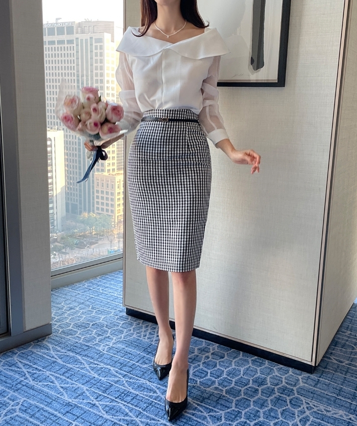 【I AM MARI】Levere H Line Belt Skirt