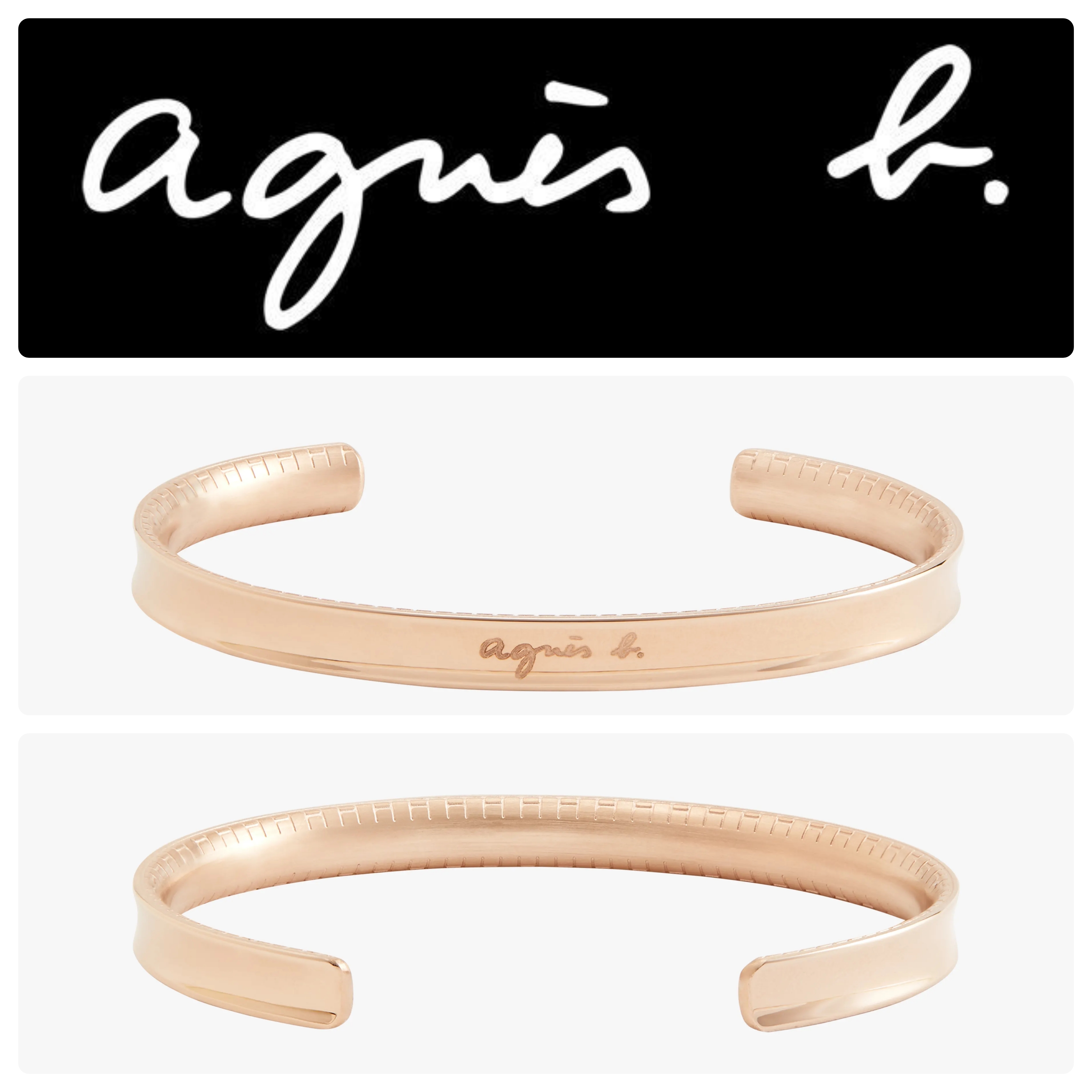 ■agnes b.■レディース アニエスベー ロゴ ブレスレット/送料込