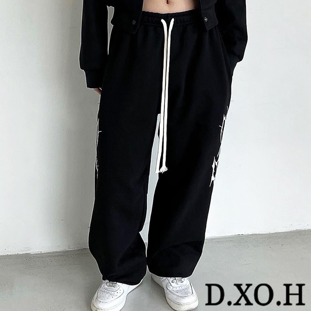 ★DXOH★Thunder logo pants black★正規品/韓国直送料込/人気