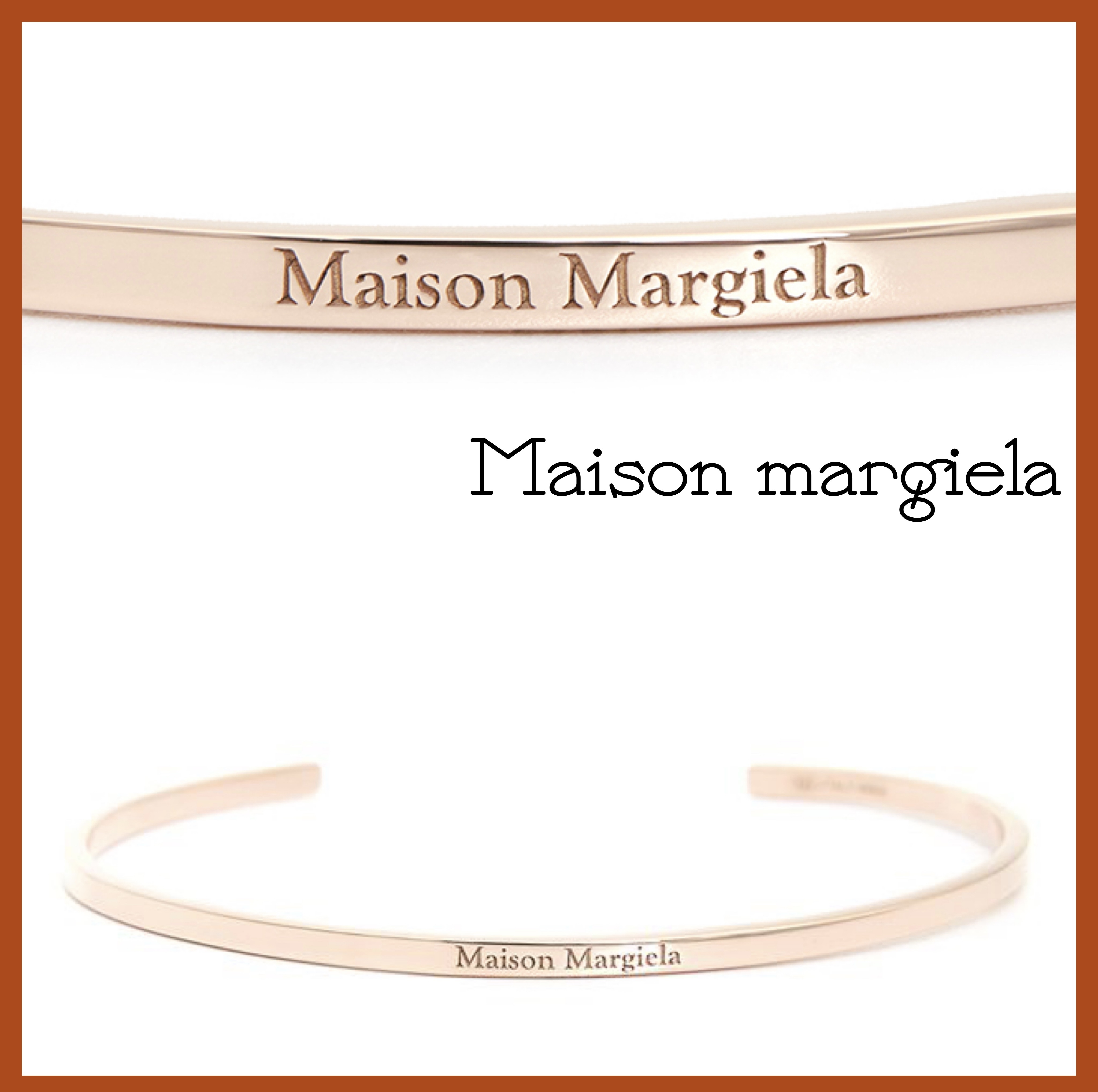 ☆Maison Margiela☆ ロゴ ブレスレット ローズゴールド