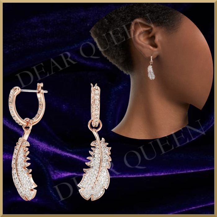 ★ピュアな煌めき【SWAROVSKI】Nice ドロップピアス フェザー