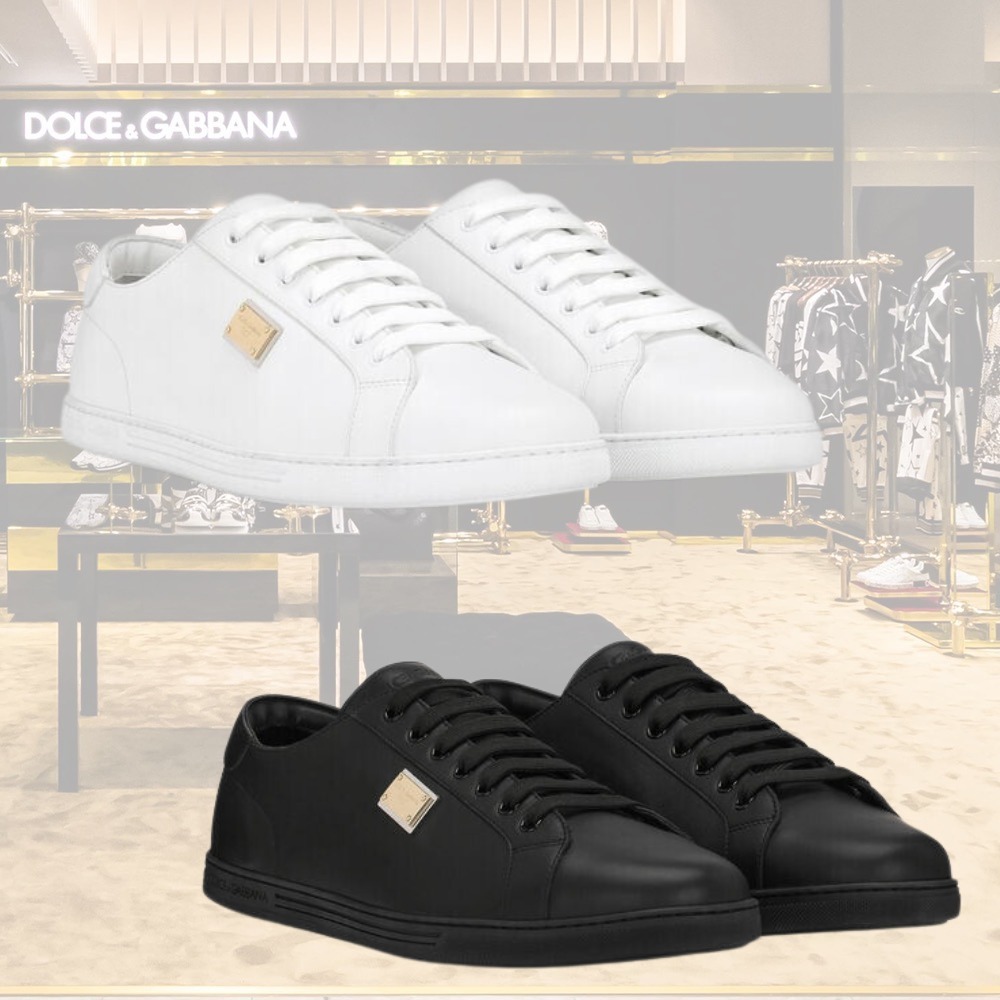 【DOLCE＆GABBANA】サントロペ カーフスキン スニーカー
