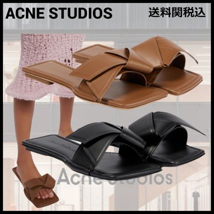 Acne Studios More Sandals Open Toe Casual Style Street Style Plain Leather