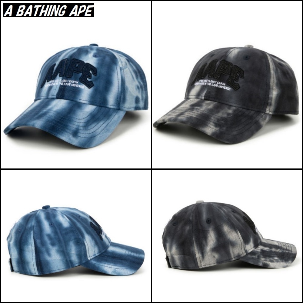 【AAPE by A BATHING APE】Moonface 刺繍ロゴ タイダイ キャップ