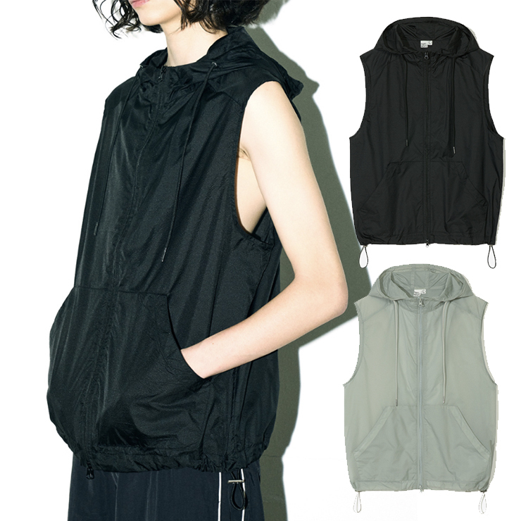 ベスト・ジレ PARTIMENTO Sheer Hood Vest KS1375