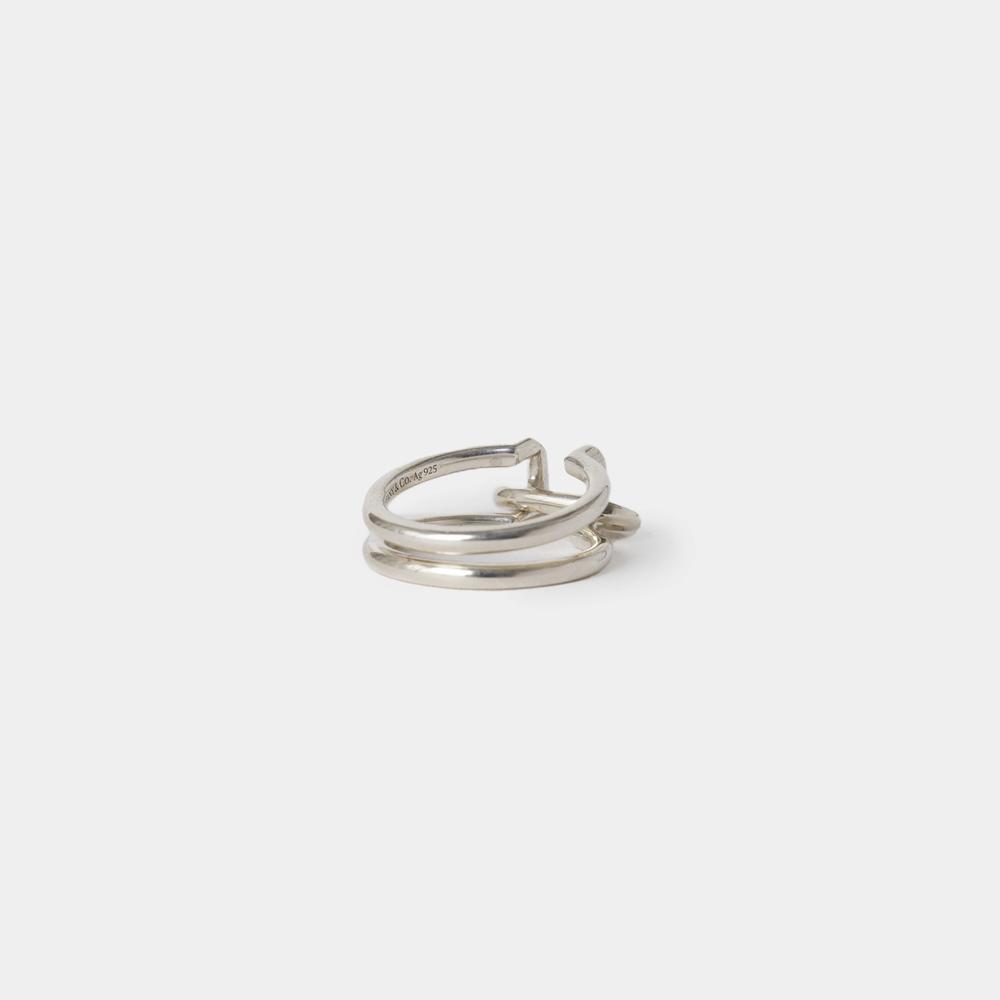 【TIFFANY】Tiffany HardWear Two-row Ring 2列リング Tiffany HardWear Two-row Ring in Sterling Silver | Tiffany