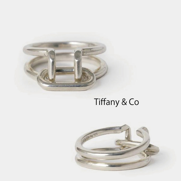 【TIFFANY】Tiffany HardWear Two-row Ring 2列リング