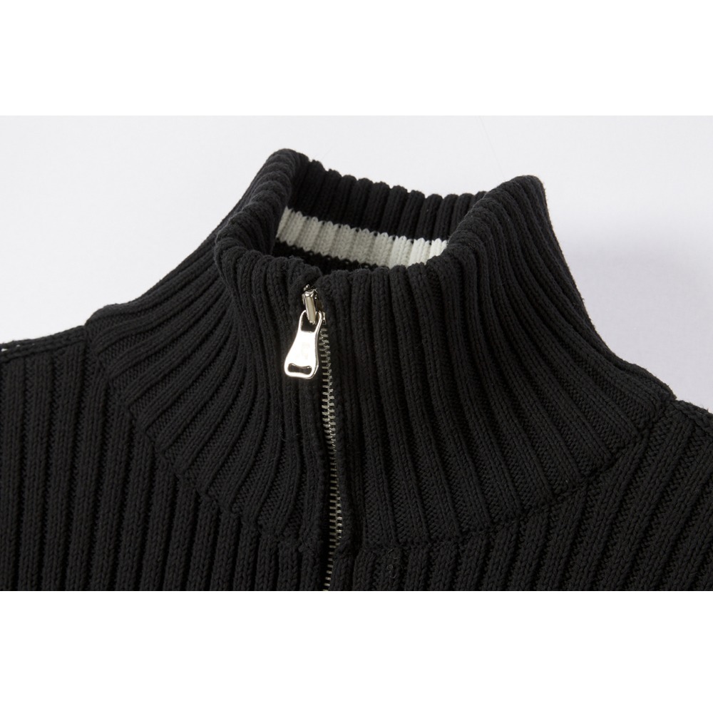 ジャケット [Rest & Recreation] RR HALF ZIP-UP CROP KNIT TOP - BLACK rest & recreation] RR HALF ZIP-UP CROP KNIT TOP - BLACK 正規